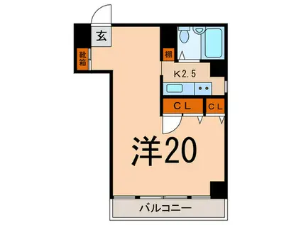 高田馬場ダイヤモンドマンション(1K/3階)の間取り写真