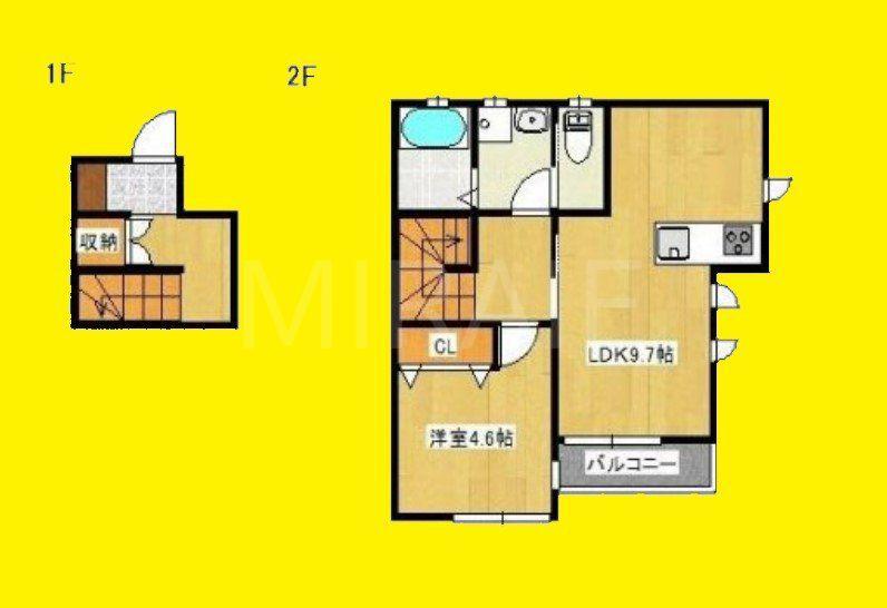 NIVI(1LDK/1階)の間取り写真