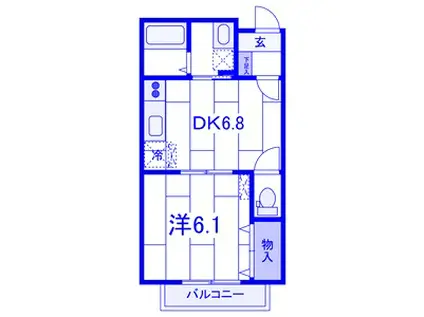 フォーシーズン V(1DK/1階)の間取り写真