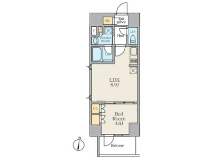 アリビス笹塚(1LDK/13階)の間取り写真