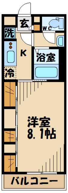リブリ・ルミエール日野(1K/2階)の間取り写真