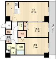 アーバンフラッツ豊平1条(2LDK/10階)の間取り写真