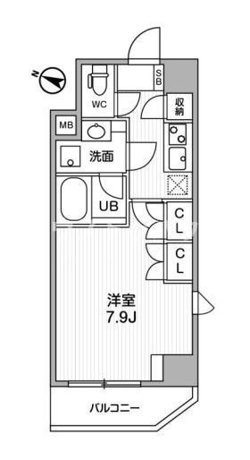 ARKMARK巣鴨(1K/3階)の間取り写真