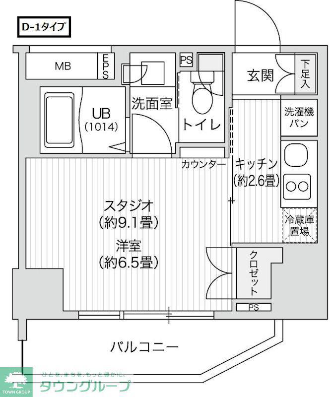 レジディア笹塚2(1K/8階)の間取り写真
