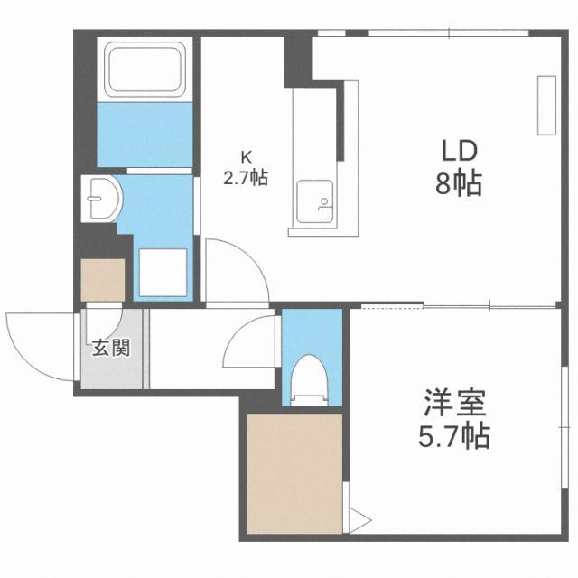 PREMIER RESIDENCE ノース プレミアレジデンス(1LDK/2階)の間取り写真