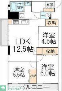 東京メトロ東西線 西葛西駅 徒歩12分 13階建 築52年(2SLDK/7階)の間取り写真