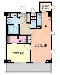 エスティメゾン代沢(1LDK/2階)の間取り写真