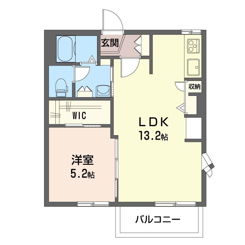 フェニックスK(1LDK/2階)の間取り写真