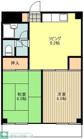 グレースマンション(2LDK/3階)の間取り写真
