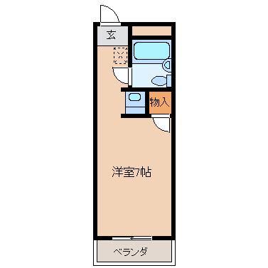 プレアール西町(ワンルーム/5階)の間取り写真
