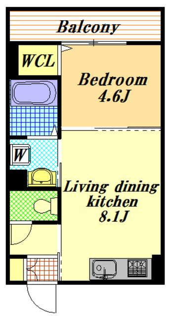 LOHAS ROOMS(1LDK/3階)の間取り写真