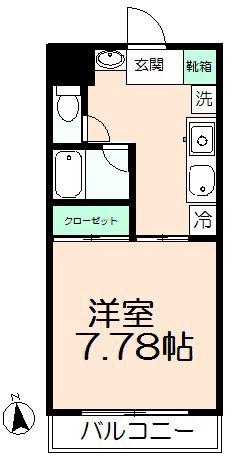 CS16 HIRAKATA(1K/4階)の間取り写真