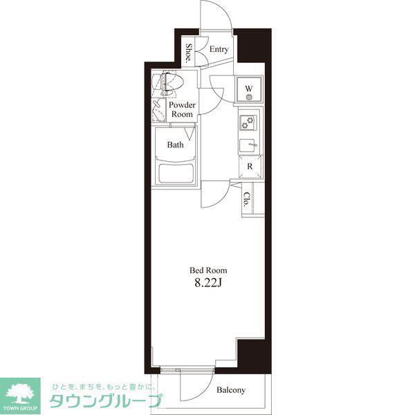 アペルト西新宿(1K/3階)の間取り写真