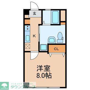 山王町マンション(1K/1階)の間取り写真