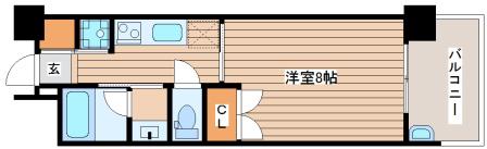FLAT長田北町(1K/6階)の間取り写真