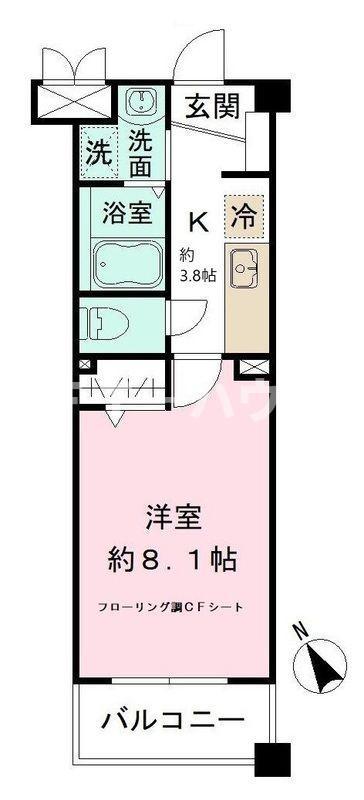 LEO伍拾伍番館(1K/2階)の間取り写真