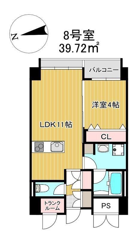 PAXレジデンス(1LDK/2階)の間取り写真