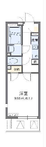 レオネクスト舟橋(1K/2階)の間取り写真