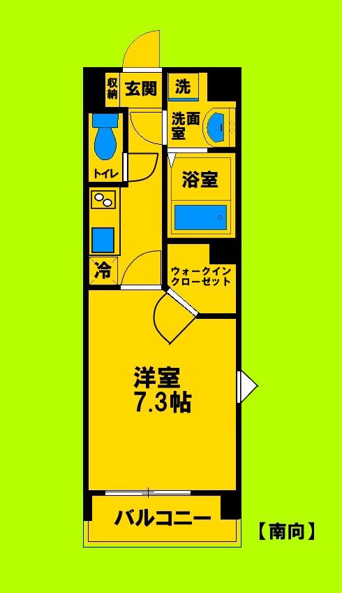 レジュールアッシュ江坂(1K/8階)の間取り写真