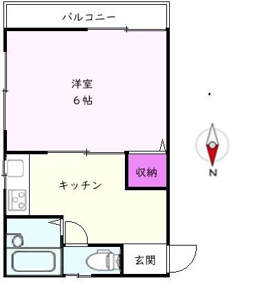 メゾンアンジュ(1K/3階)の間取り写真