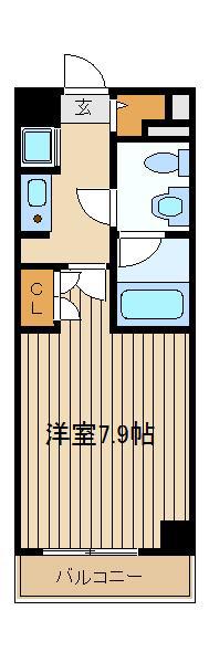 リベルタヴィラ(1K/2階)の間取り写真