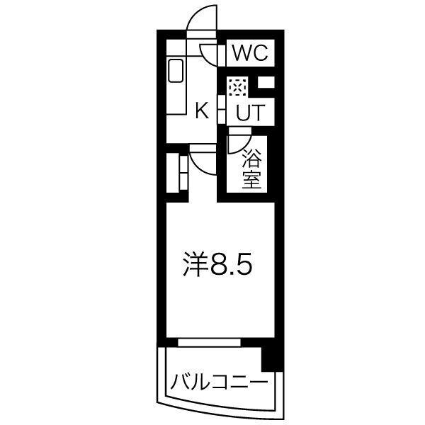 タウンライフ千種(1K/3階)の間取り写真