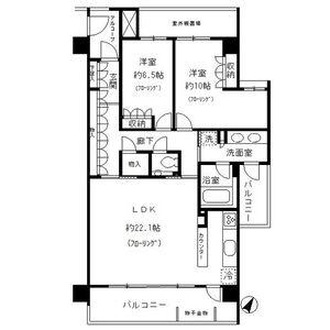 東山公園レジデンス(2LDK/2階)の間取り写真