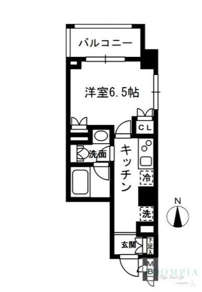 レジディア中落合B棟(1K/4階)の間取り写真