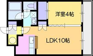 エリオ松並(1LDK/3階)の間取り写真