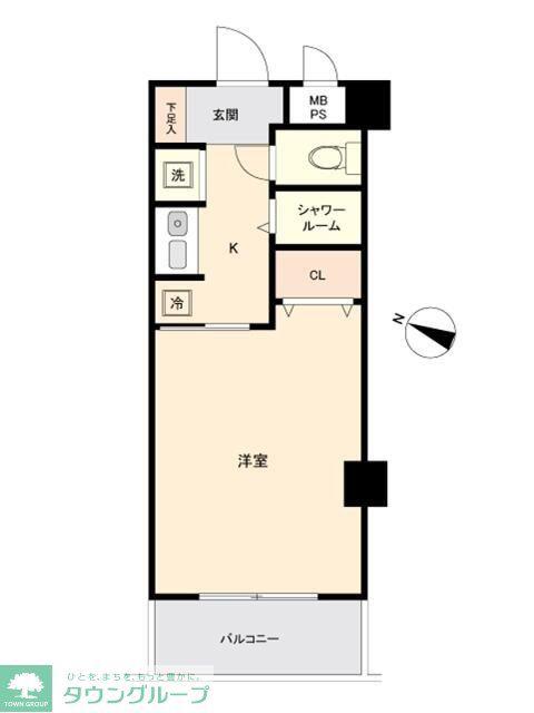 日神パレス西川口(1K/4階)の間取り写真