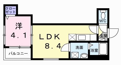グラン コスモ(1LDK/1階)の間取り写真
