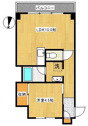 ロイヤルアヴェニュー碑文谷(1LDK/3階)の間取り写真