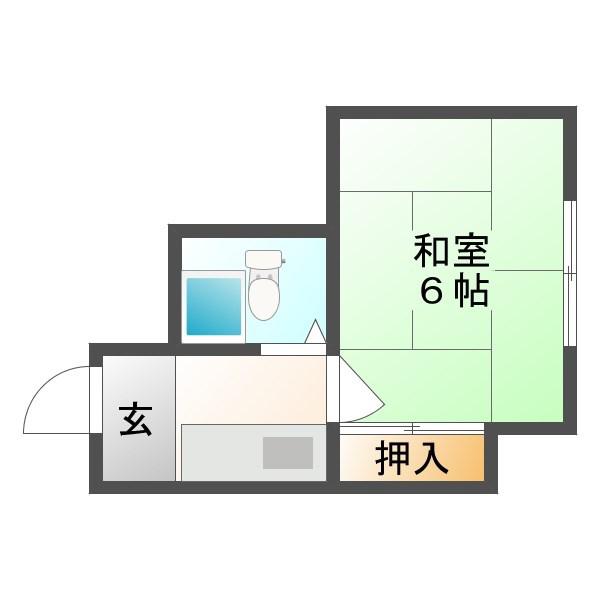 第1和久田ビル(1K/3階)の間取り写真