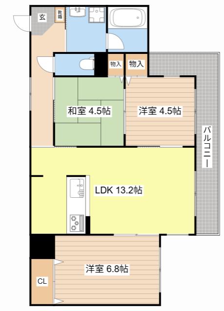 MAISON PLAZA(3LDK/3階)の間取り写真