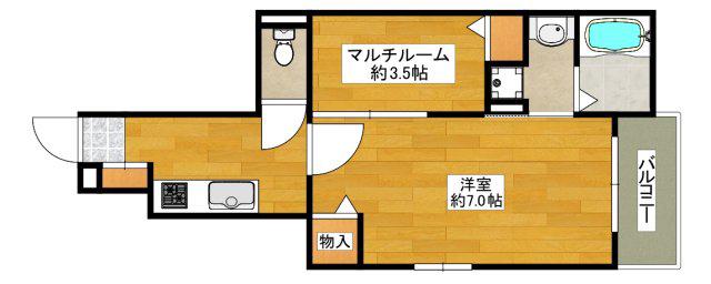 BLANCOSTA SQUARE(1SK/1階)の間取り写真