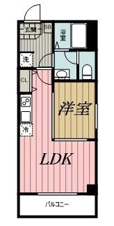 IVORY(1LDK/2階)の間取り写真