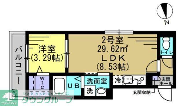 グランディール(1LDK/2階)の間取り写真