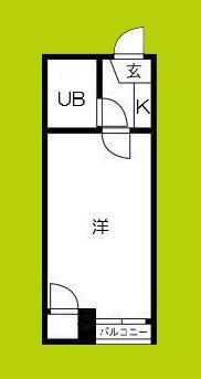 ハセロイヤル南住吉(1K/1階)の間取り写真