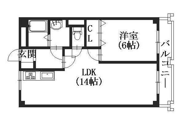 GRAND大山崎/2F(1LDK/2階)の間取り写真