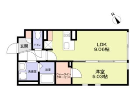 THE RESIDENCE ICHIGAYADAIMACHI(1LDK/1階)の間取り写真