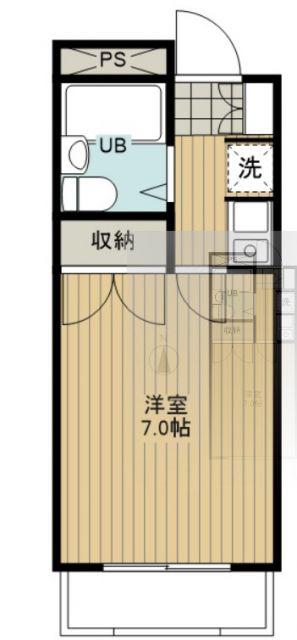ロイヤルハイツ(1K/2階)の間取り写真