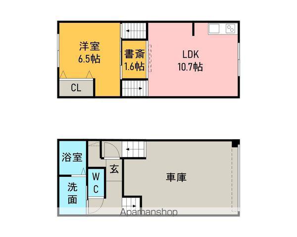 GARAGE HOUSE K(1LDK/1階)の間取り写真