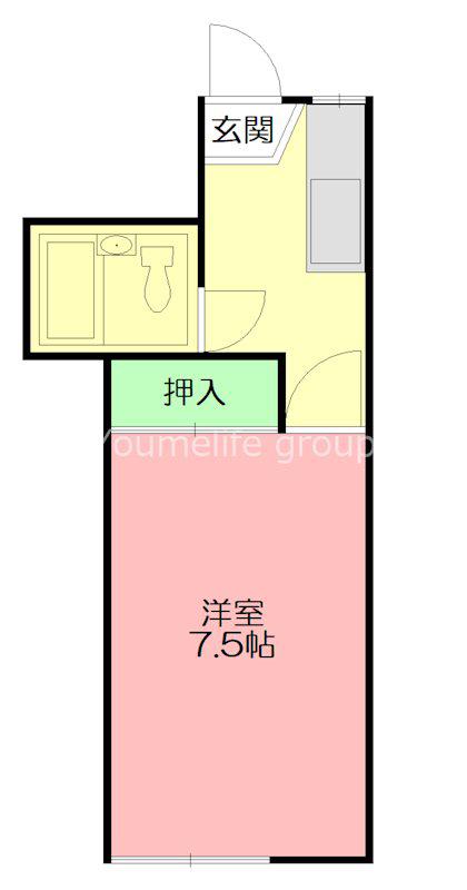 ムツミハイツ(1K/2階)の間取り写真