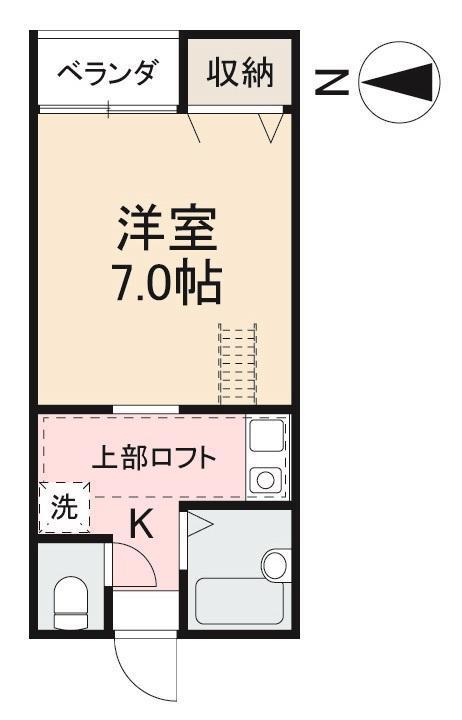 HP中央町(1K/2階)の間取り写真