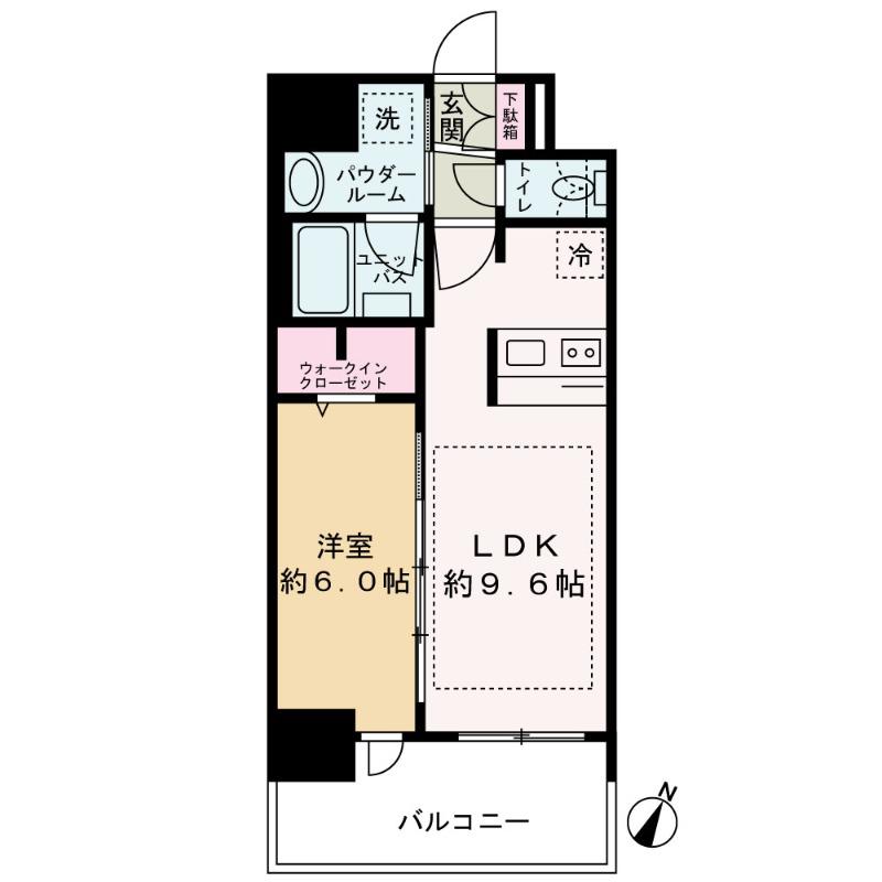 プレサンス梅田東クォーレ(1LDK/12階)の間取り写真