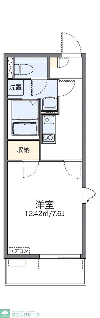 レオネクスト憩(1K/1階)の間取り写真