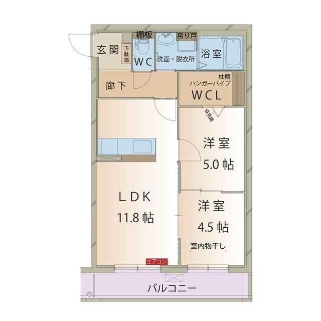 アメイジング パレス H(2LDK/2階)の間取り写真