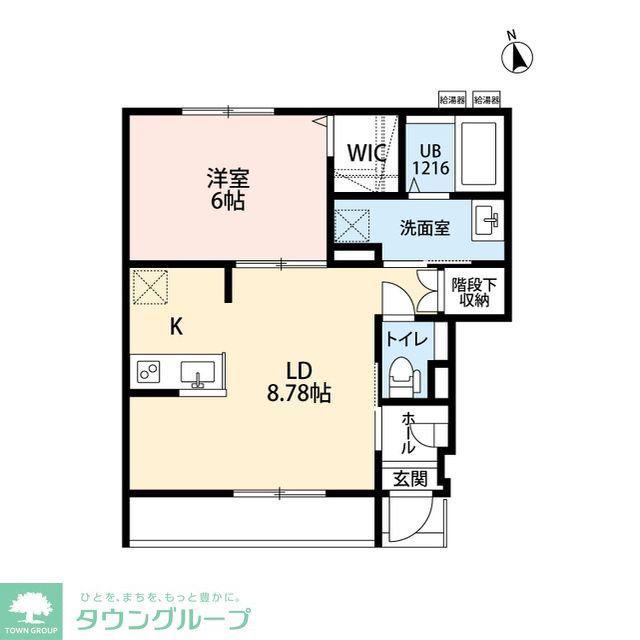 AMOUR VALLE FIUME(1LDK/1階)の間取り写真