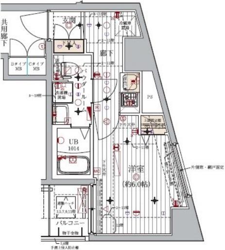 メインステージ北千住II(1K/10階)の間取り写真