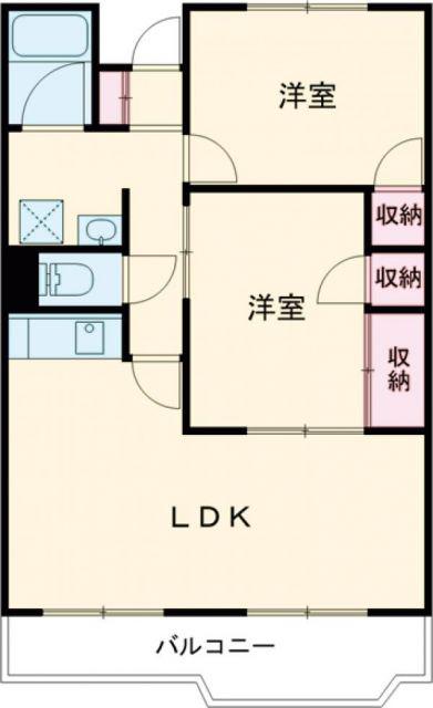 レナジア筑縄(2LDK/1階)の間取り写真